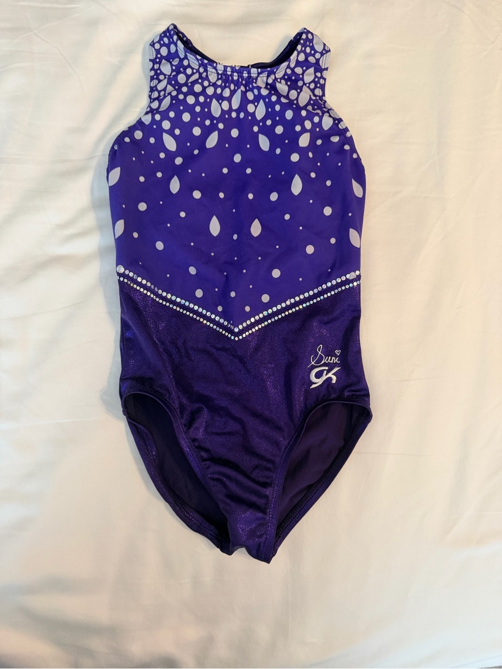 GK Girls' Purple Leotard - Sparkle Dot Tank